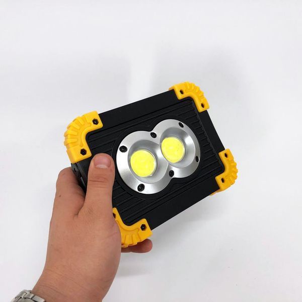 Прожектор светодиодный X-Balog L802-20W-2COB+1W, фонарь прожектор светильник, аварийная лампа 00022918 фото