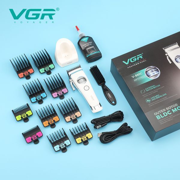 Акумуляторна машинка для стрижки vgr v-880c. колір: білий 00014917 фото