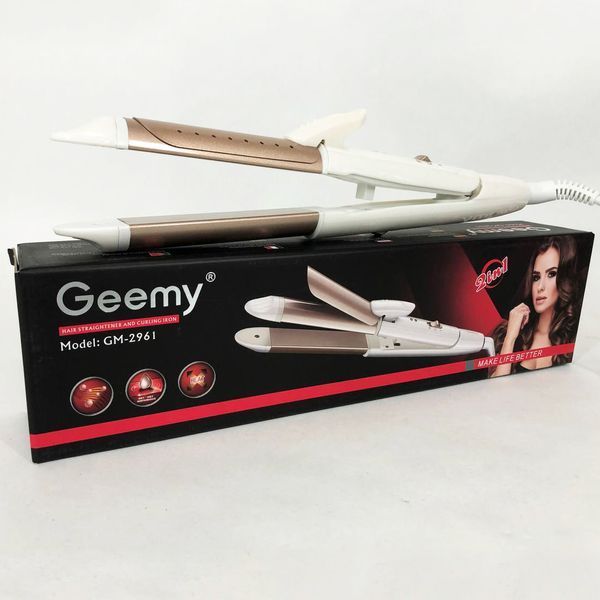 Щипцы утюжок для волос GEMEI GM-2961, стайлер для завивки, прибор для завивки волос, утюжок 00014321 фото