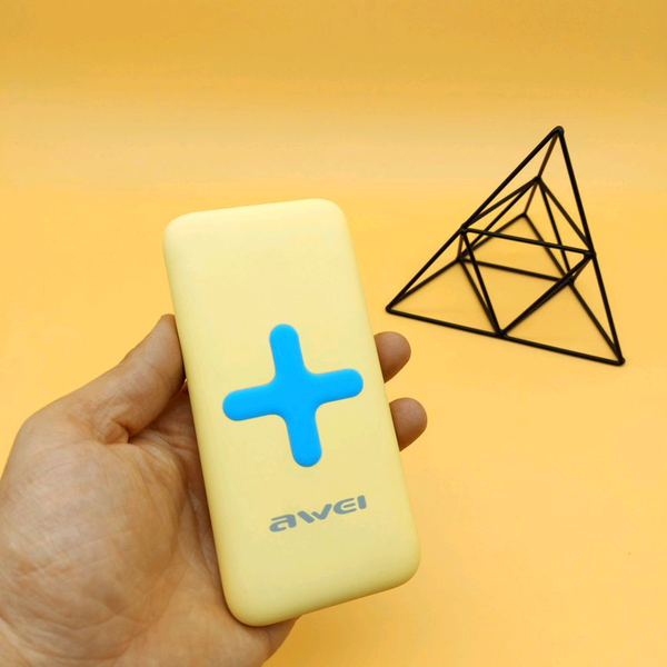 Power Bank AWEI P98K (Бездротова зарядка) 7000 mAh. Колір: жовтий 00017630 фото