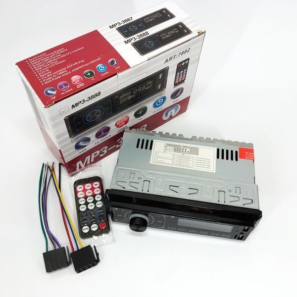 Автомагнітола MP3 3888 ISO 1DIN FM тюнер 4х50W сенсорний дисплей чорний, Bluetooth bluetooth магнітола 00017054 фото
