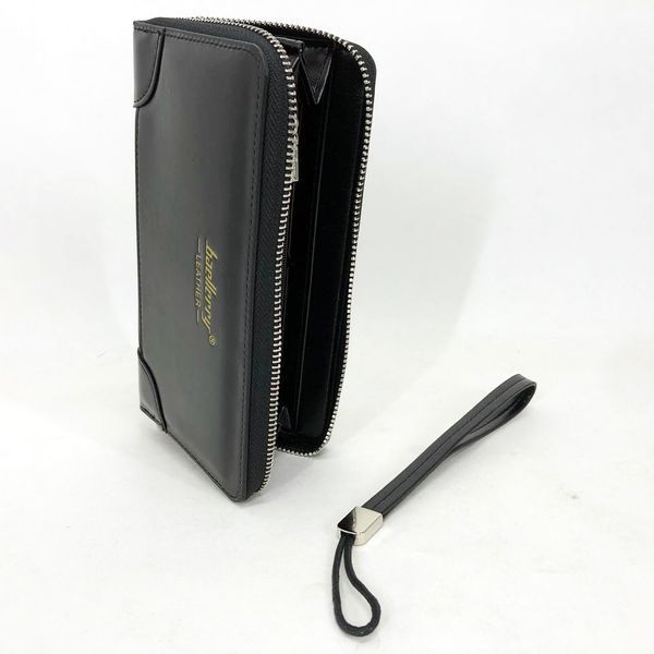 Кошелек кожаный мужской Baellerry leather black, кошелек мужской для карточек. Цвет: черный 00018318 фото