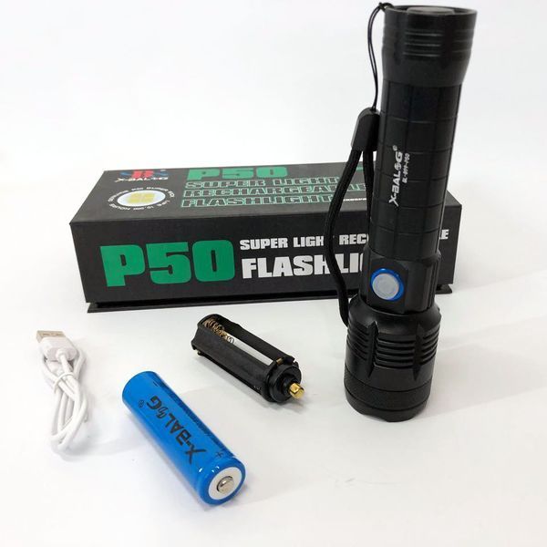 Фонарик ручной Bailong X-Balog BL-B99-P50, фонарь ручной тактический, водонепроницаемый фонарь 00022847 фото