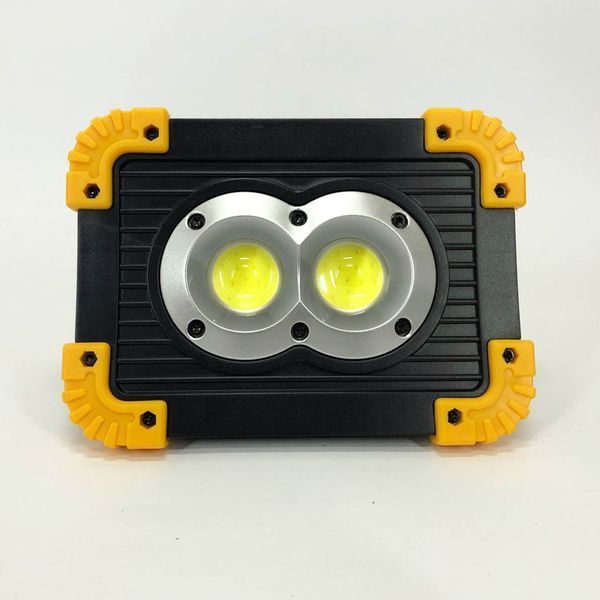 Прожектор светодиодный X-Balog L802-20W-2COB+1W, фонарь прожектор светильник, аварийная лампа 00022918 фото