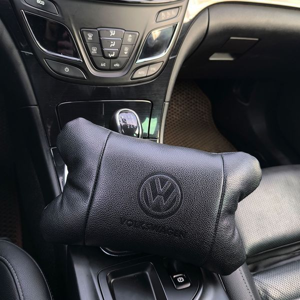 Набір шкіряних подушок 2шт - Volkswagen на підголовник у машину, Автомобільна подушка 00016831 фото