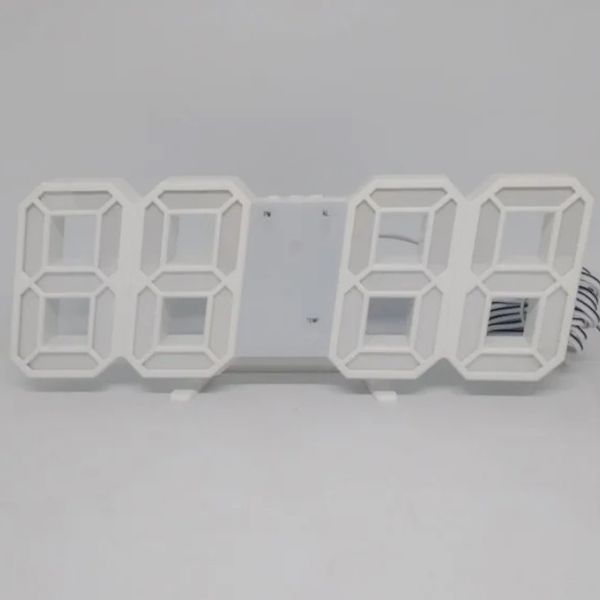 Часы настольные LY-1089 с белой подсветкой LED белые, Часы электронные светящиеся, Электронные часы VST 00012697 фото