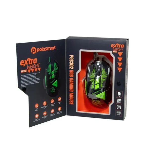 Проводная игровая мышка со светодиодной подсветкой PoloSmart PGS302 4 уровня чувствительности 00017537 фото