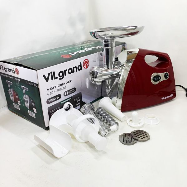 Электромясорубка ViLgrand V203-BRMG. Цвет: красный 00019390 фото