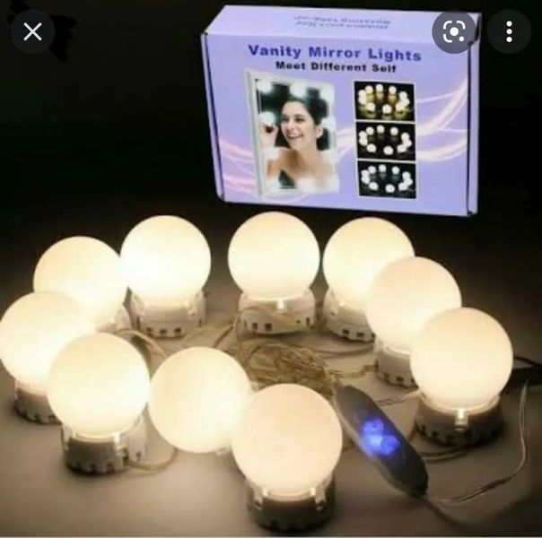 LED лампочки 10 шт для дзеркала 3 режими Mirror lights-meet different живлення USB 00023740 фото