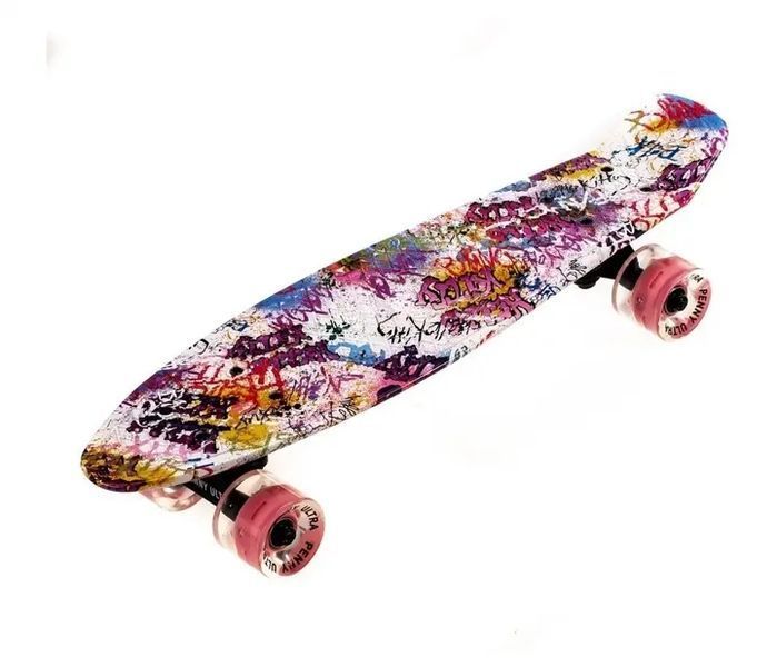 Пенни борд скейтборд Penny Board Fish Skateboards 22" ABEC-7 с светящимися колесами 00016051 фото