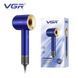 Фен професійний vgr v-445 blue, 3 рівні обдування, 4 рівні температури, 1600 вт 00014867 фото 1