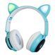 Бездротові навушники ST77 LED з котячими вушками, що світяться. Колір: синій 00023853 фото 3